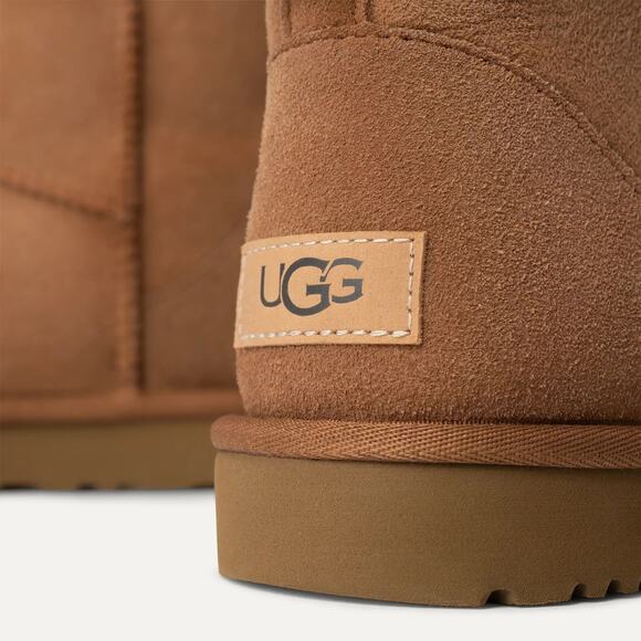 UGG Classic Mini II Genuine Shearling Lined Boot - 5 - Chestnut Suede - Picture 6 of 6